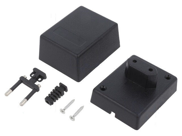 Behuizing: voor voedingseenheid; X: 58mm; Y: 73mm; Z: 52mm; ABS Behuizing: voor voedingseenheid; X: 58mm; Y: 73mm; Z: 52mm; ABS